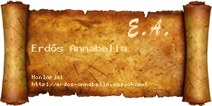 Erdős Annabella névjegykártya